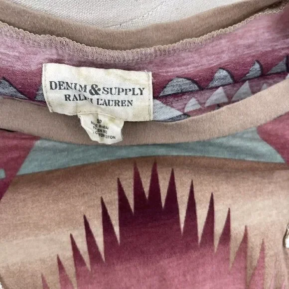 Denim & supply Ralph Lauren tribal beaded tank Small BoxH sleeveless Aztec - Picture 5 of 7